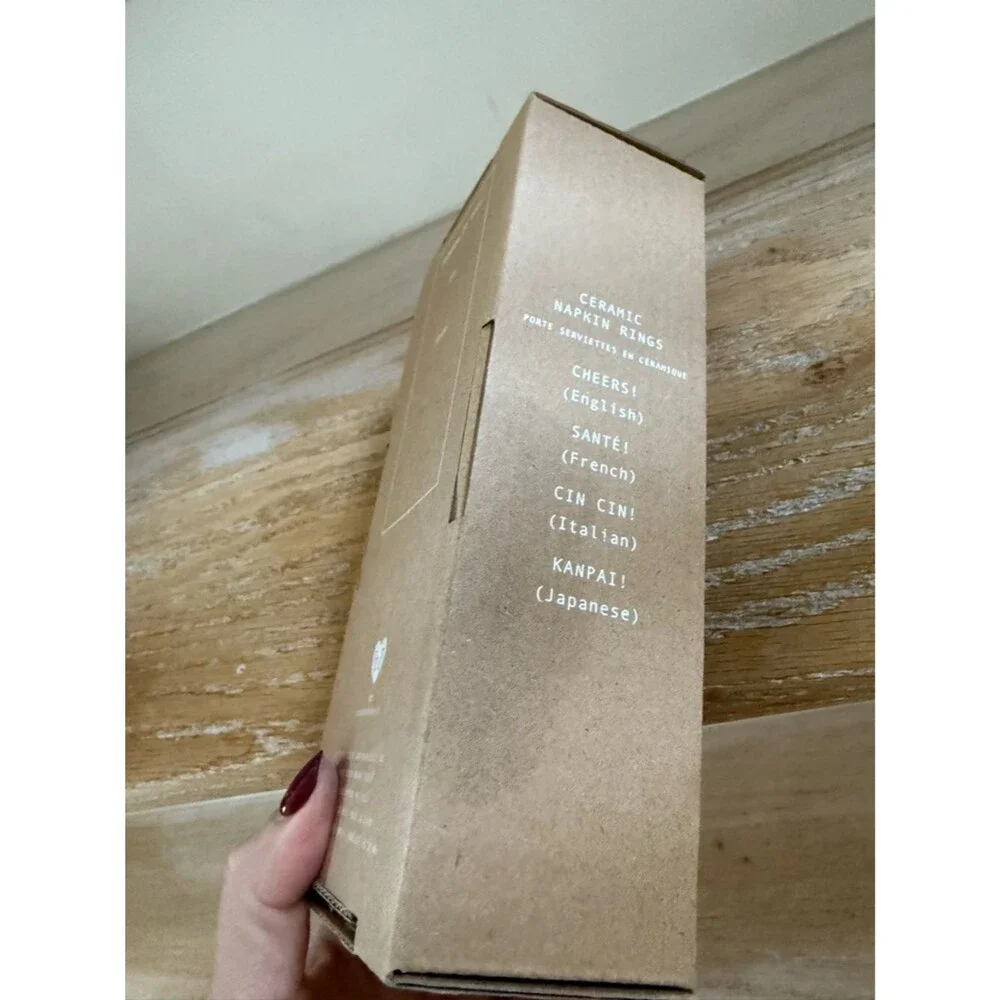 Anthropologie Cheers To You Napkin Rings Anthropologie Set of 4 NIB